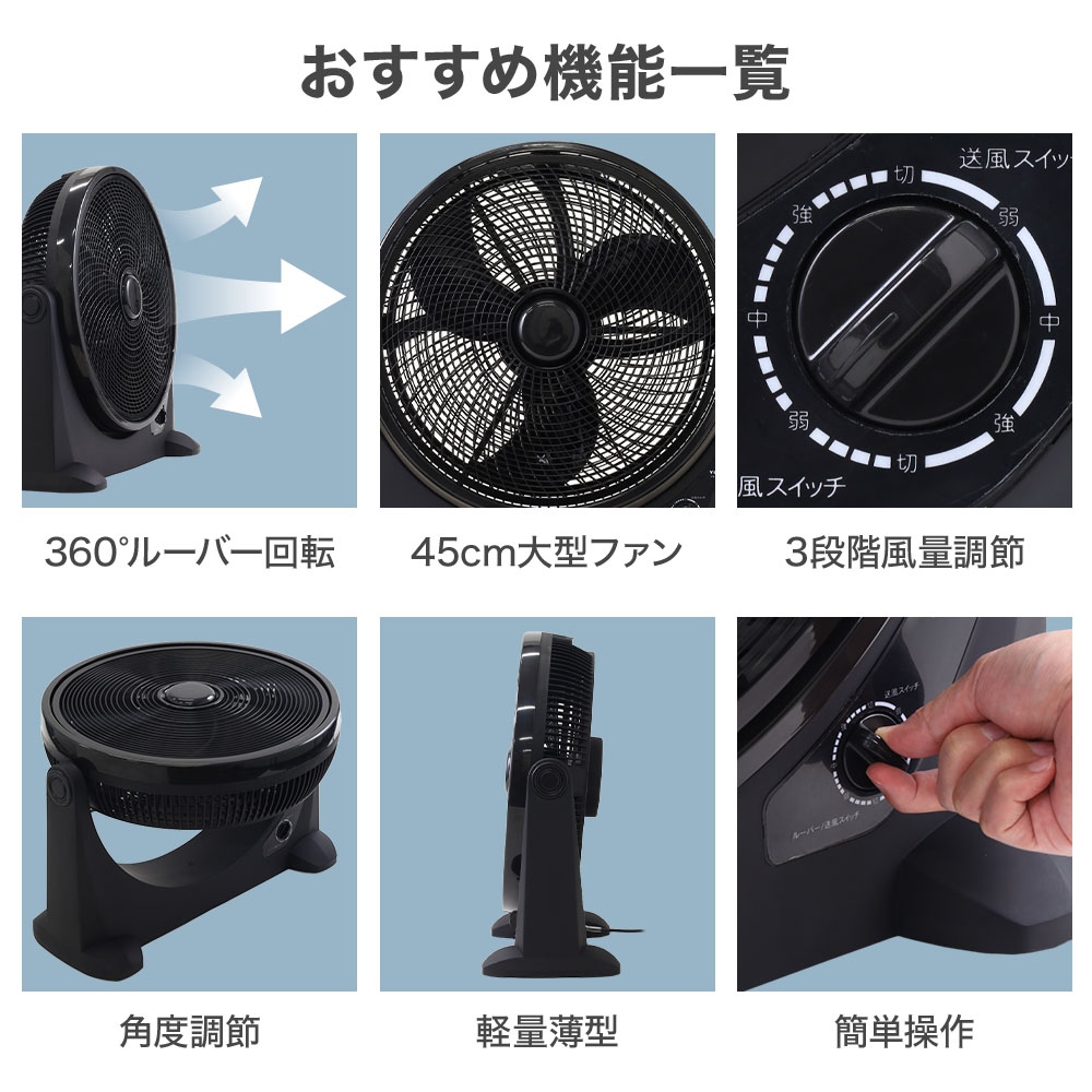 QZF-45A アルミフロア扇 45cm 4枚羽根 1台 ナカトミ 【通販