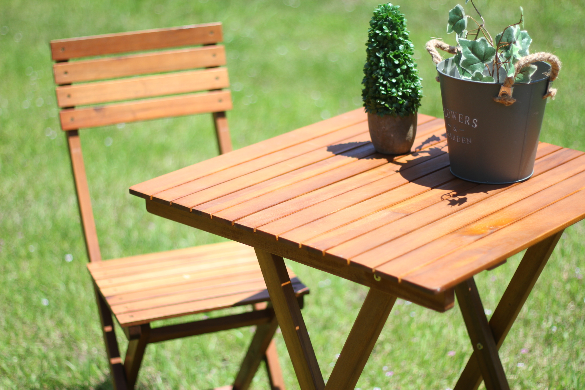 ガーデンテーブルセット ガーデンチェア 折りたたみ 2脚 木製 天然木