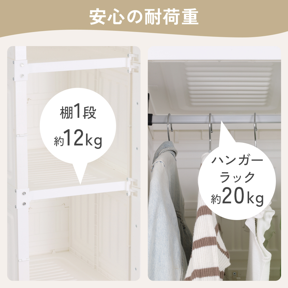 ハンガーラック 扉付き 頑丈 ワードローブ 棚 収納 おしゃれ 服 タンス
