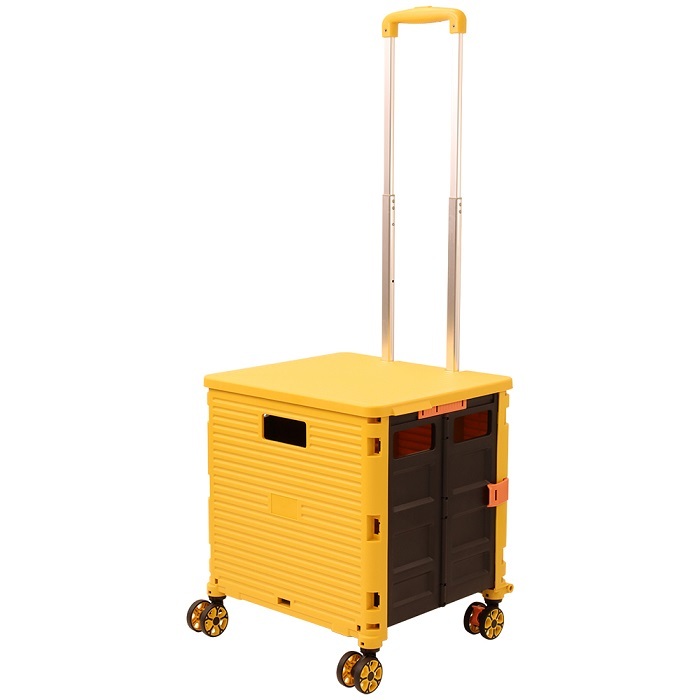 キャリーカート 折りたたみ 軽量 フタ付き 座れる アウトドア 台車