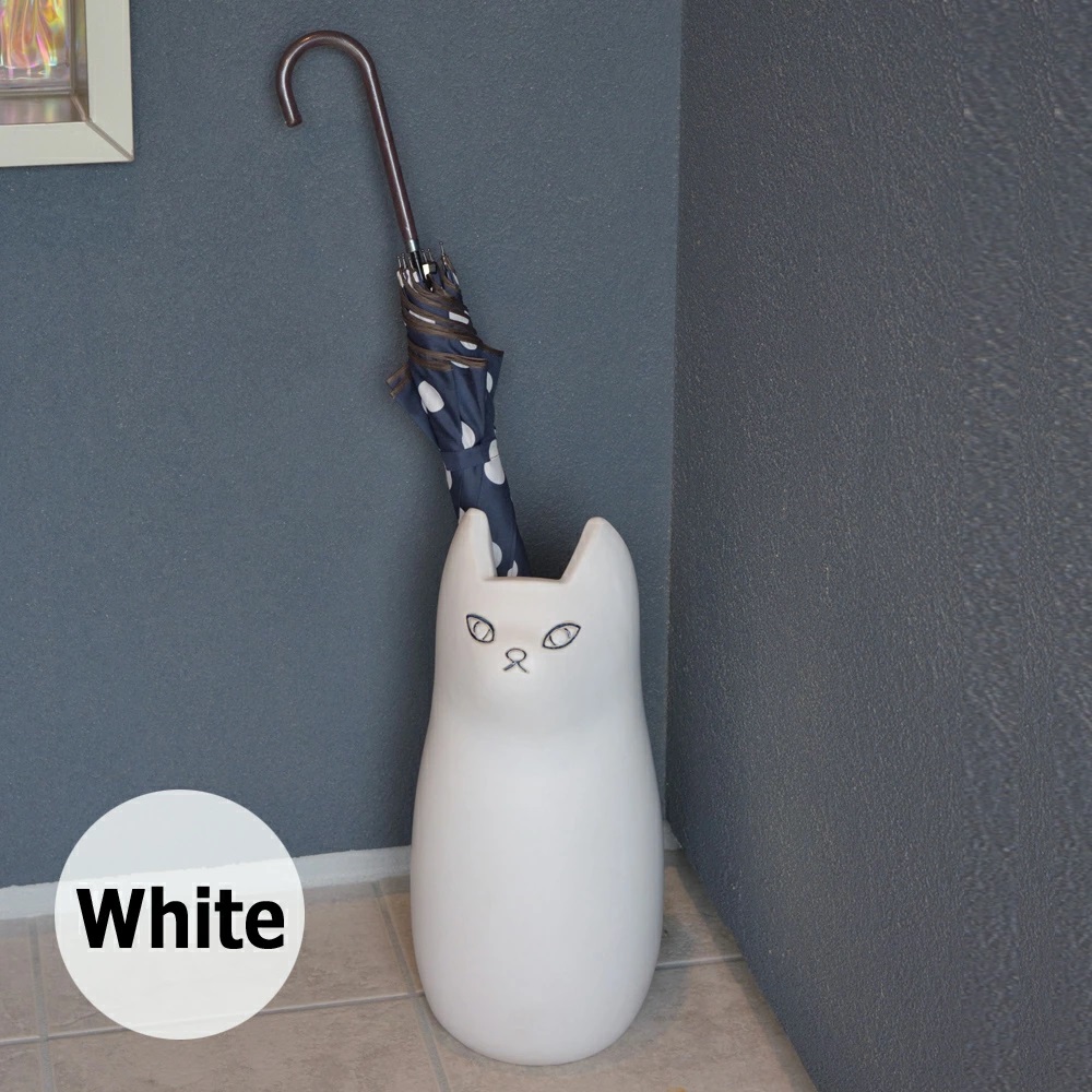 東谷 傘立て おしゃれ 陶器 スリム かさたて 玄関 かわいい 猫