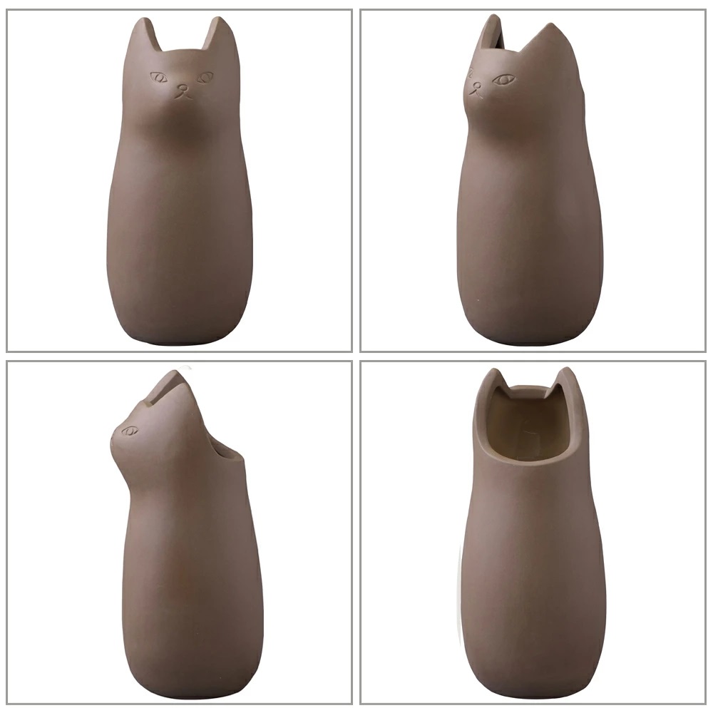 東谷 傘立て おしゃれ 陶器 スリム かさたて 玄関 かわいい 猫 ねこ