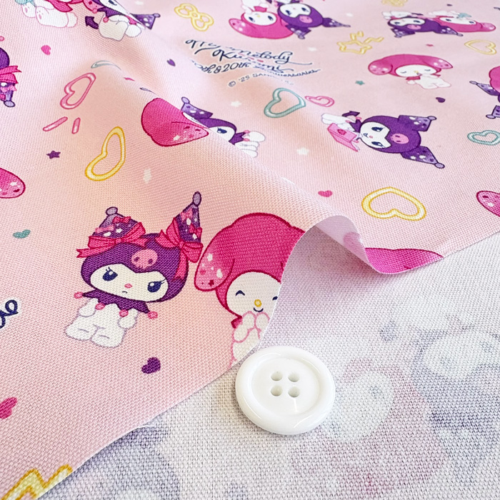 マイメロディ生地×クロミちゃん生地 マイメロクロミ生地 SANRIO