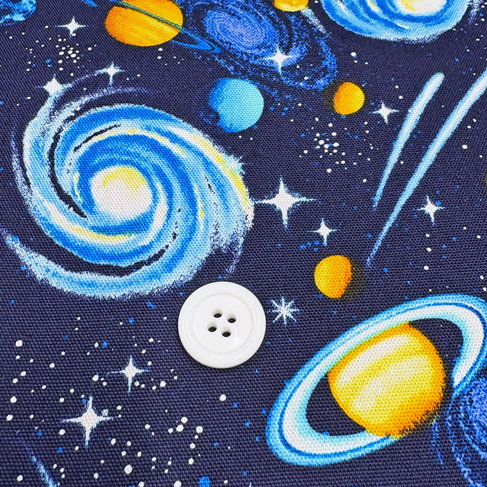 ギャラクシーコスモ柄オックス生地/銀河系や惑星がプリントされた宇宙