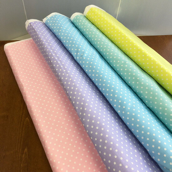 ☆ゆめかわカラーオックス生地/水玉ドット柄/かわいい5色展開の