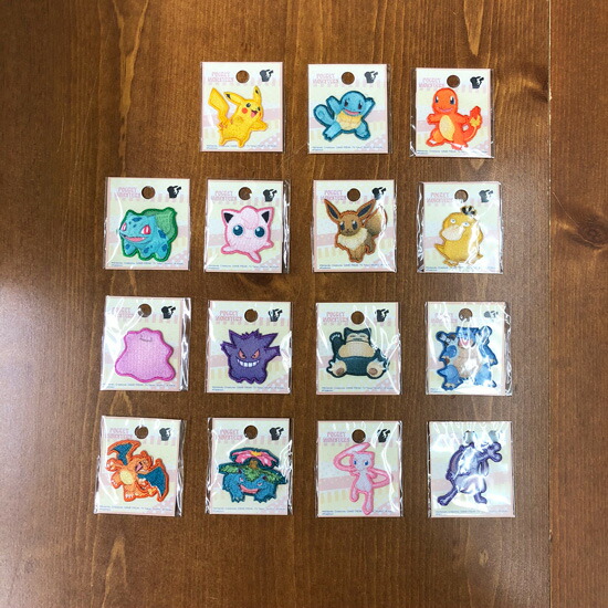 シール＆アイロン接着ミニワッペン/ポケットモンスターワッペン