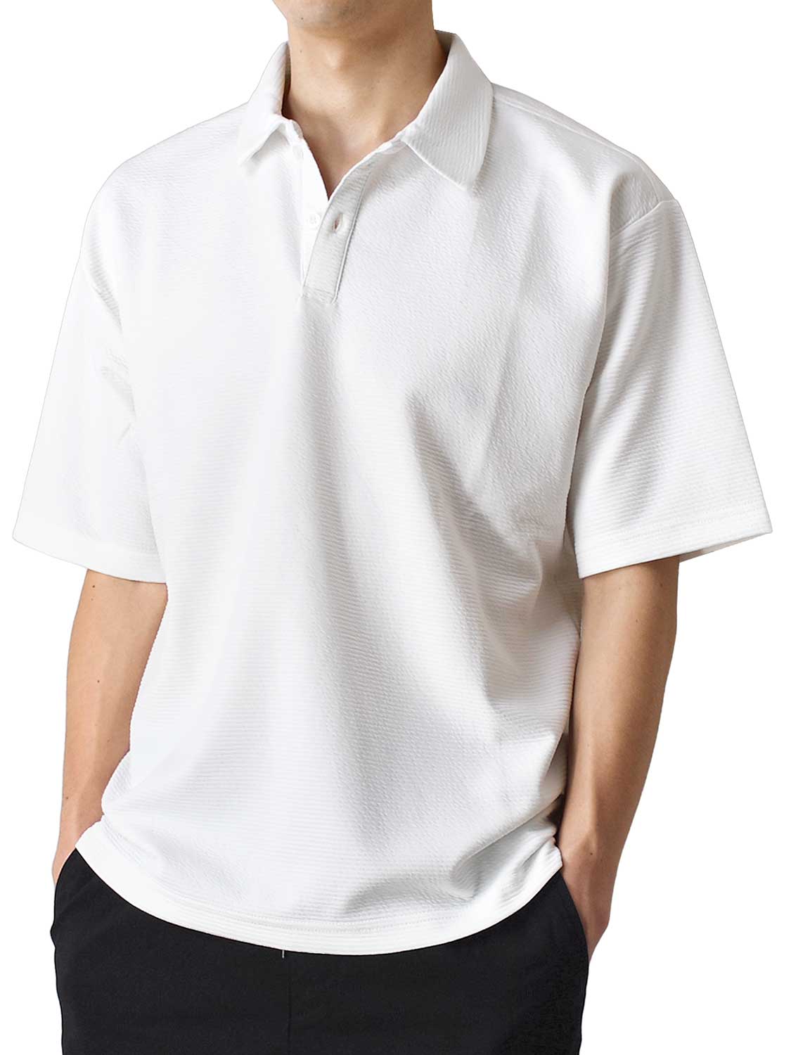 #FR2GOLF ポロシャツ ホワイト ポロシャツ メンズ 接触冷感 吸汗速乾 ストレッチ DRY 半袖 ゴルフ