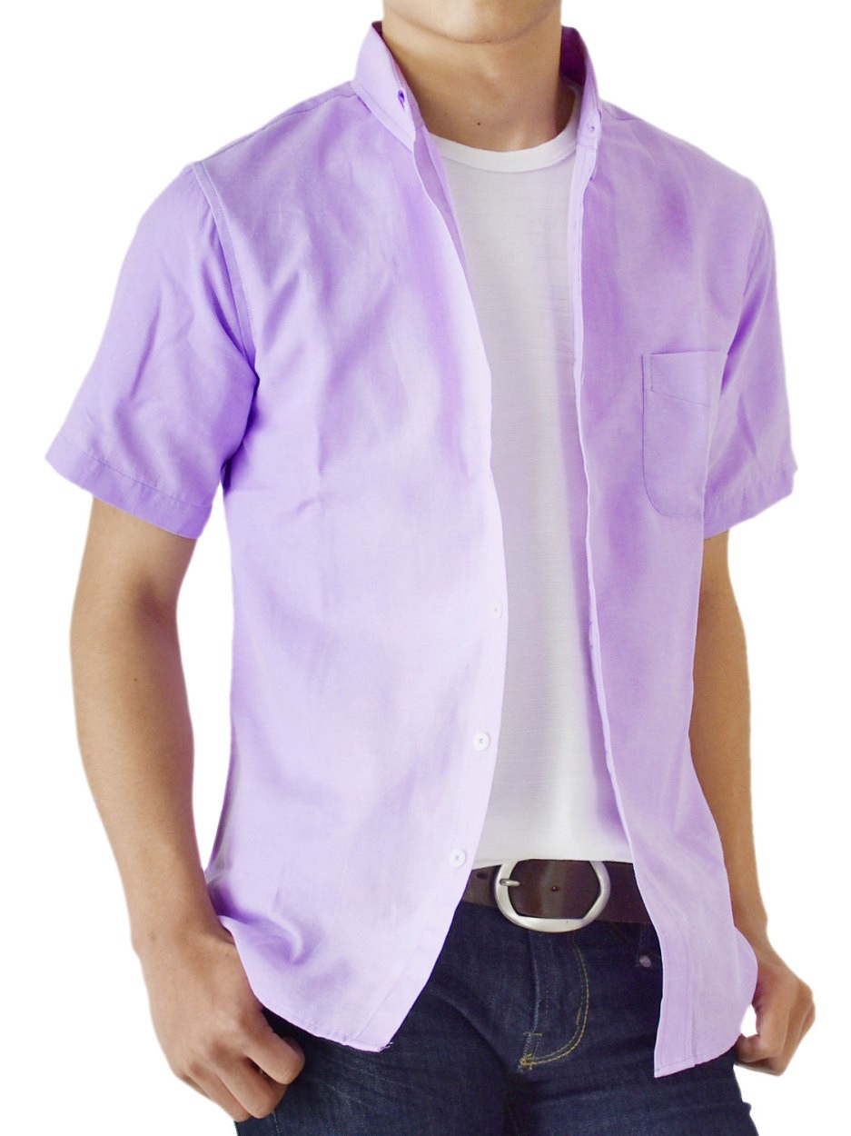 シャツ メンズ オックスフォードシャツ ボタンダウンシャツ カジュアル 半袖 コットン 混 綿 混 ワイシャツ ビジネス 送料無料 父の日 通販MC《M1.5》｜atto-select｜09
