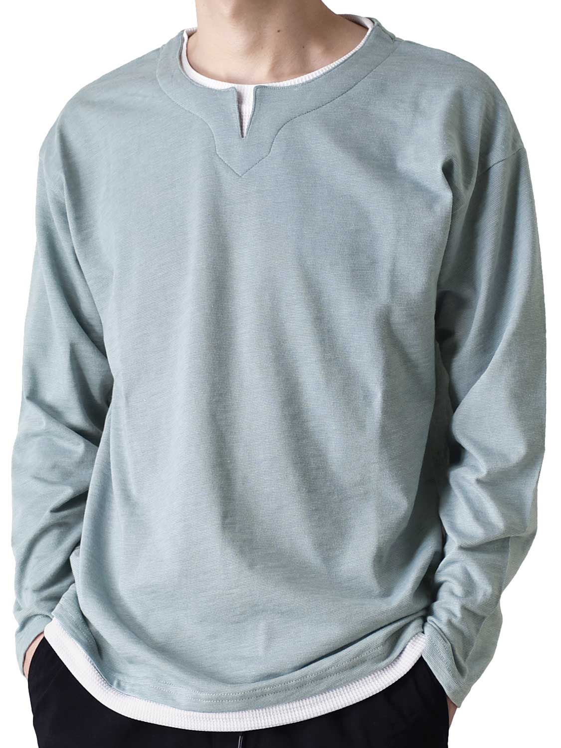 masterkey HUSTLER ワッフルスウェットシャツ グレー masterkey