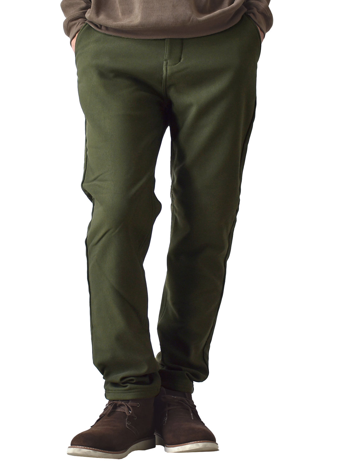 裏起毛 パンツ メンズ 裏フリース 暖か ストレッチパンツ ゴルフ