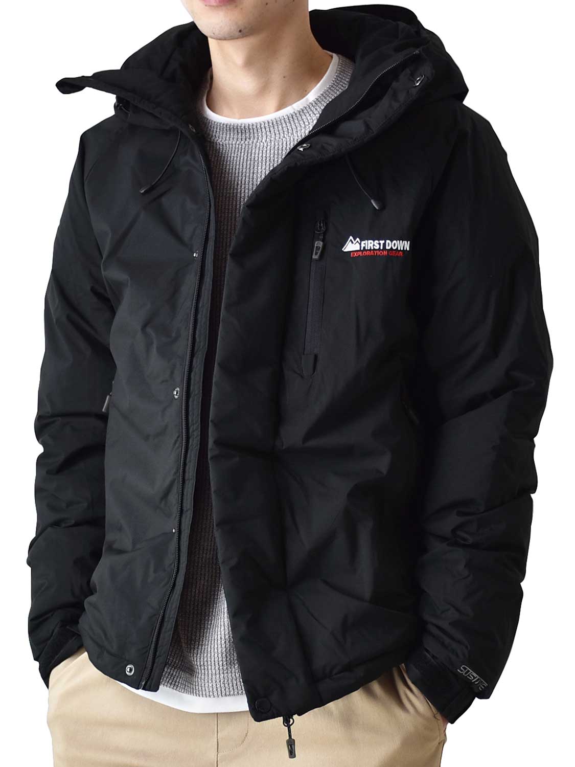 FIRST DOWN EXPLORATION GEAR 防風ストレッチジャケット メンズ