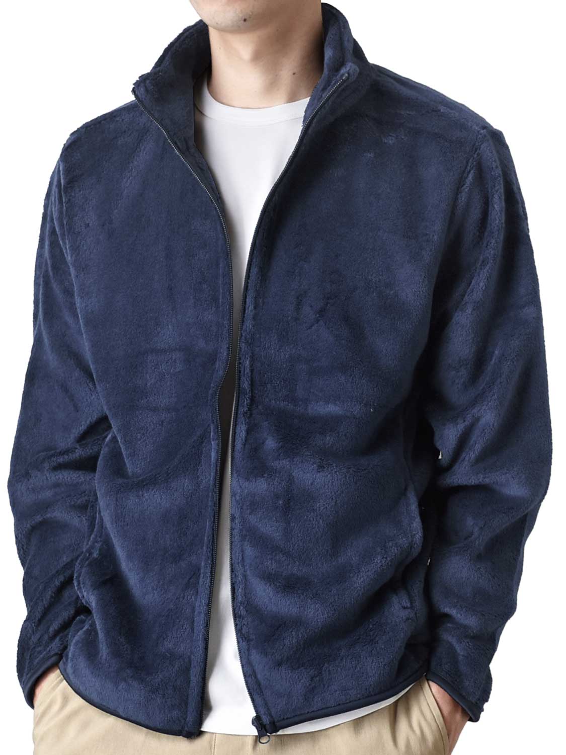 東海大　フリースジャケット あったか 裏起毛 フリース ジャケット メンズ ストレッチ フルジップ