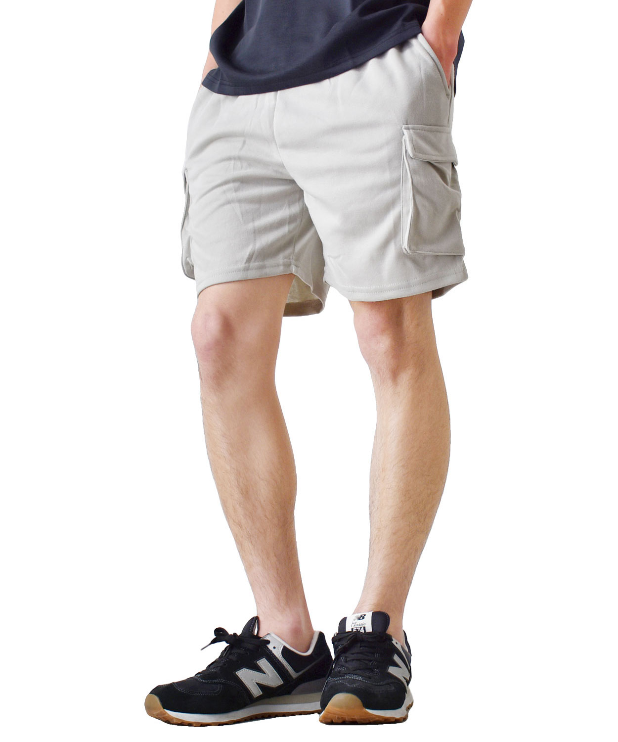 ハーフパンツ メンズ ストレッチ スウェット カーゴパンツ