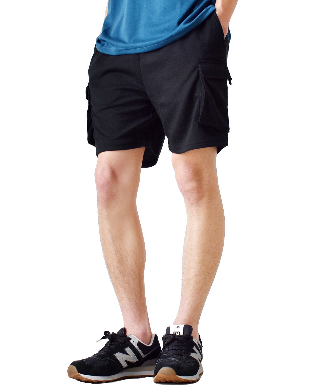 ハーフパンツ メンズ ストレッチ スウェット カーゴパンツ