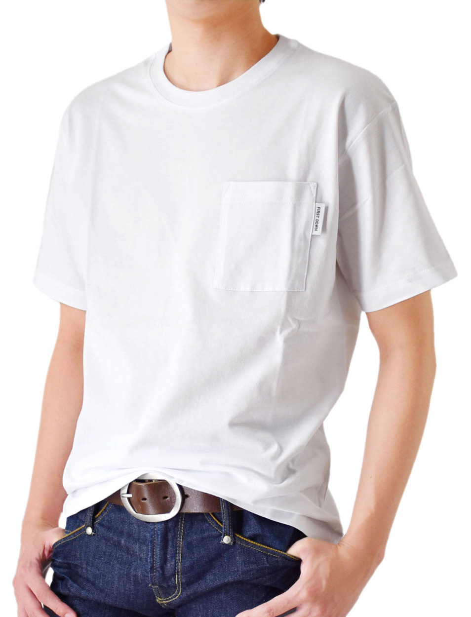 FIRSTDOWN ファーストダウン Tシャツ 半袖 メンズ 無地 ポケット 送料無料 父の日 通販M《M1.5》｜atto-select｜02