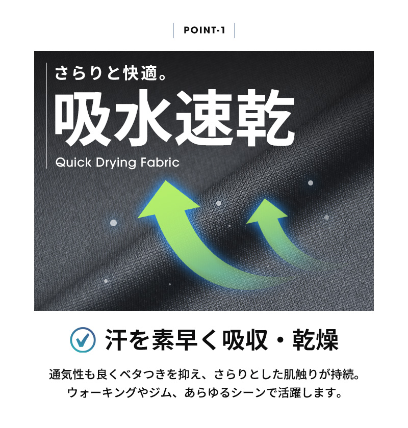 Kaepa（ケイパ） ハーフジップ カットソー メンズ DRY 吸汗速乾
