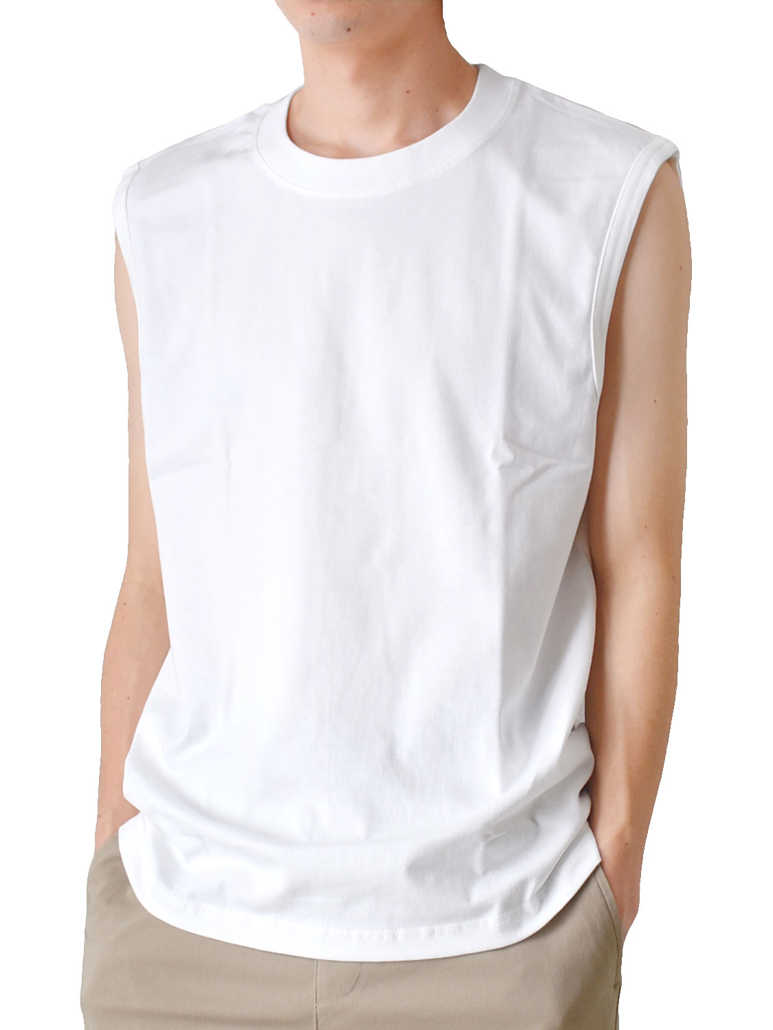 ノースリーブ Tシャツ メンズ 無地 タンクトップ 6.6オンス 綿100