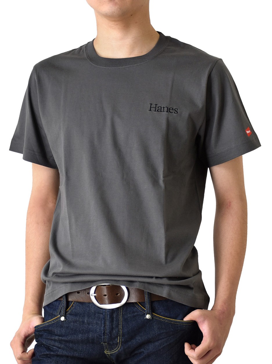 HANES ヘインズ Tシャツ メンズ ワンポイント 刺繍 半袖 送料無料 父の日 通販M《M1》 :as-H3-R301:アット・セレクト - 通販  - Yahoo!ショッピング