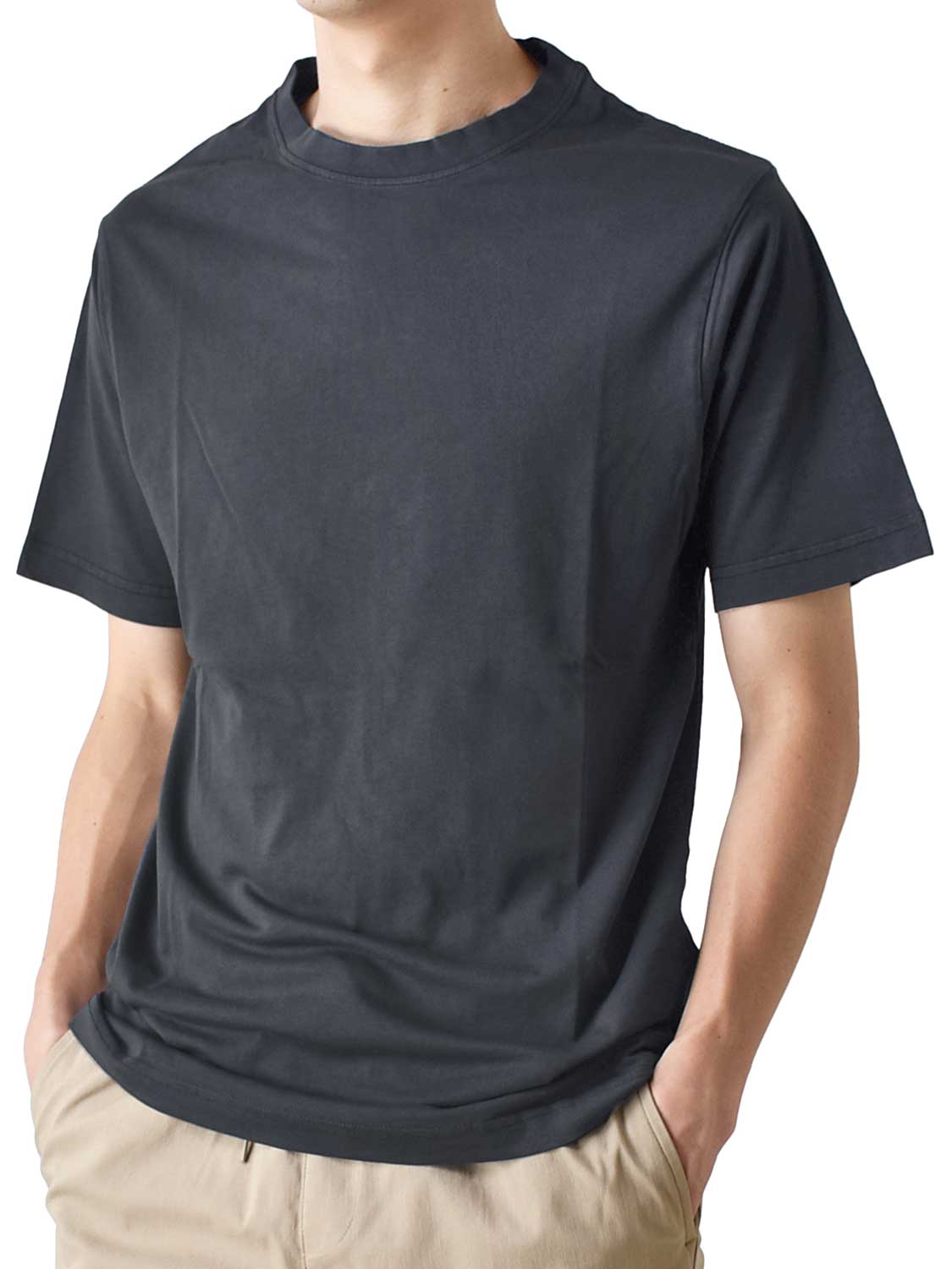 Tシャツ メンズ 半袖 USED加工 ピグメント ストレッチ 送料無料 通販Y