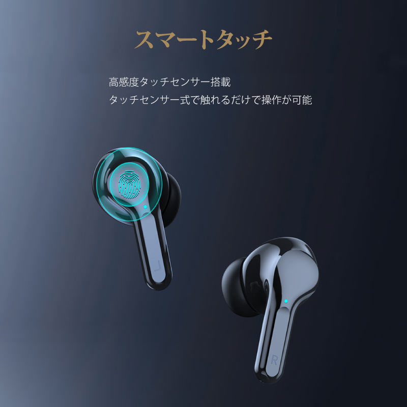 ワイヤレスイヤホン Bluetooth5.3 ENCノイズキャンセリング iPhone android 20時間再生 マイク付き 片耳 両耳 通話 lPX5防水 Type-C急速充電 i63 | ブランド登録なし | 09