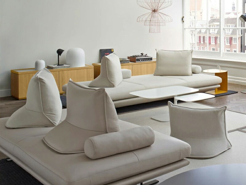 リーンロゼ ligne roset Roset Prado ロゼ プラド Prado 1P ソファ 1人掛け デザイン：Christian  Werner ファブリック：Lランク 背クッション：1点セット