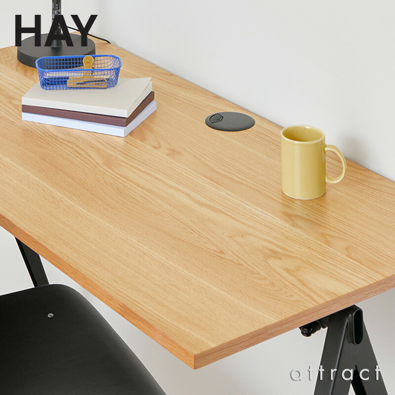 ヘイ HAY ピラミッド デスク Pyramid Desk デスク ワーキング テーブル W120×60cm カラー：マットラッカー オーク べニヤ  ベース：スチール（ブラック塗装） : hay-pyramiddesk : アトラクト - 通販 - Yahoo!ショッピング