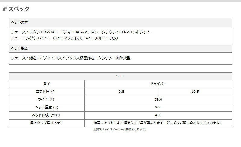 スペック┞ スリクソン #ダンロップ#SRIXON#ZX7_DR#右打ち用#ディアマナTB アトラクトゴルフ - 通販 - PayPayモール ZX7 ドライバー Diamna TB シャフト装着仕様 しくお