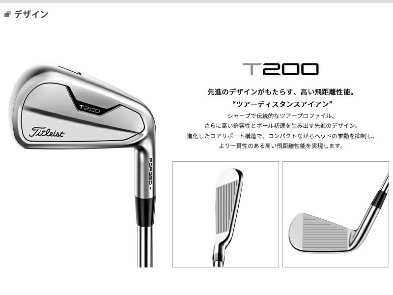 大得価定番】 タイトリスト T200 アイアン 単品販売 (#5,W(48)) N.S.