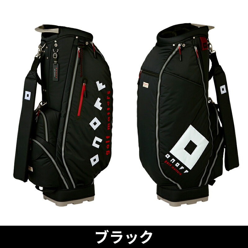 ONOFF オノフ ゴルフ キャディバッグ カート型 5分割 黒 ONOFF（オノフ） 【取寄】【正規品】 男女兼用 キャディバッグ OB3626