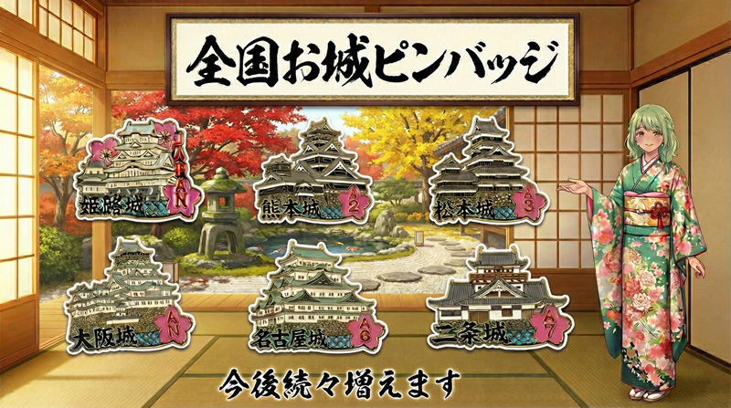 全国お城ピンバッジ 松本城(メール便対応可能：0.5サイズ） : アット