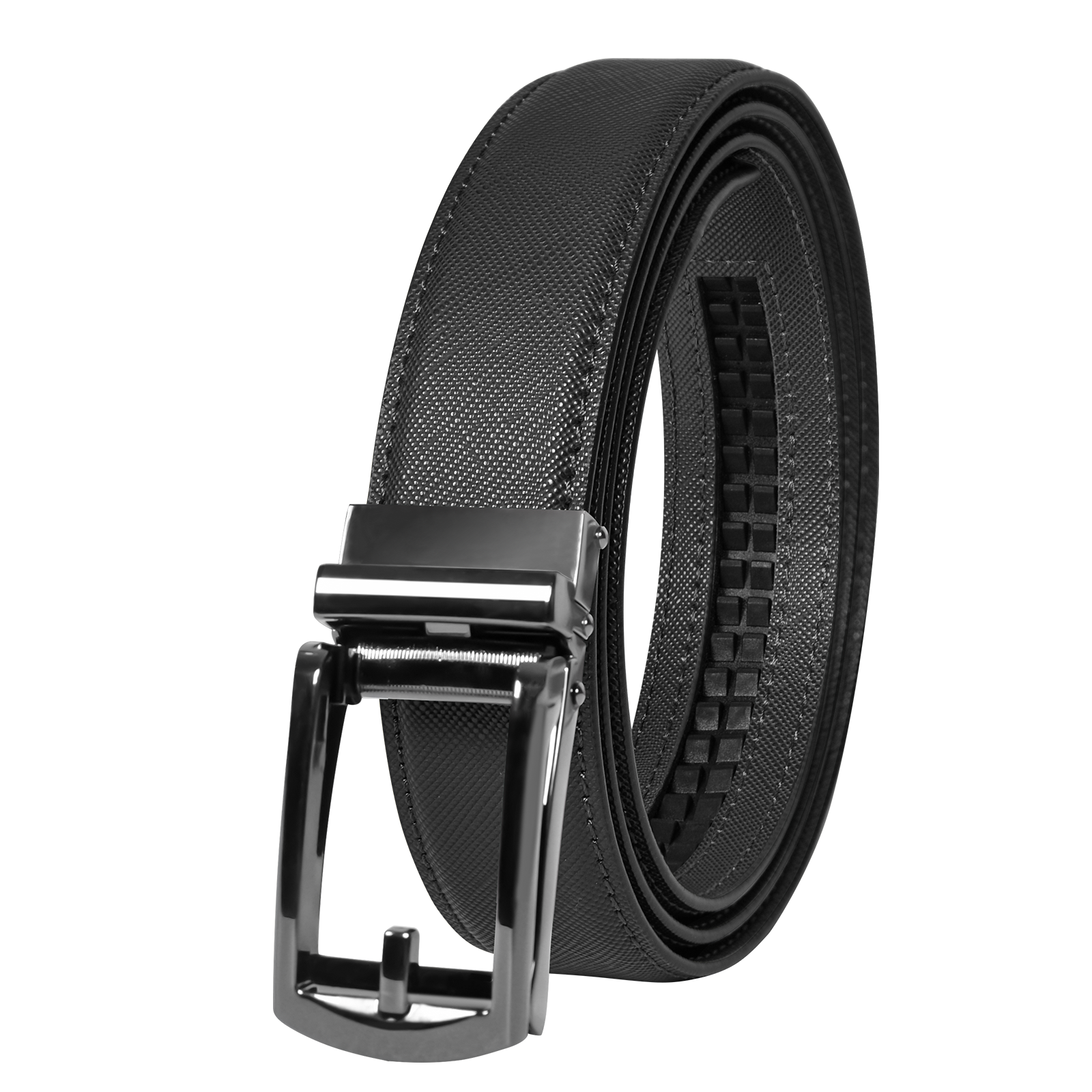 ［30%OFFクーポン対象・5のつく日P10倍］ベルト メンズ オートロック式 本革 穴なし 無段階調整 サイズ調整可能 バイカラー 紳士ベルト カジュアル ビジネス |  | 01