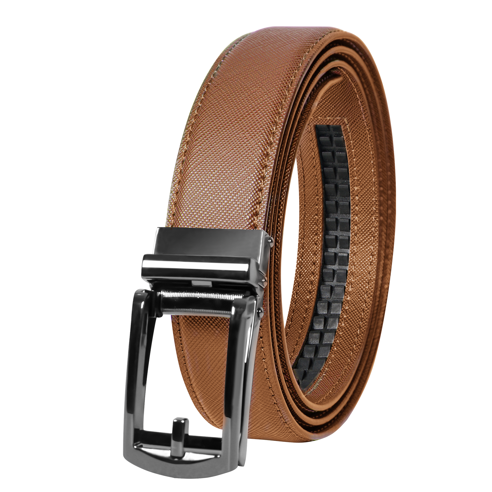 ［30%OFFクーポン対象・5のつく日P10倍］ベルト メンズ オートロック式 本革 穴なし 無段階調整 サイズ調整可能 バイカラー 紳士ベルト カジュアル ビジネス |  | 03