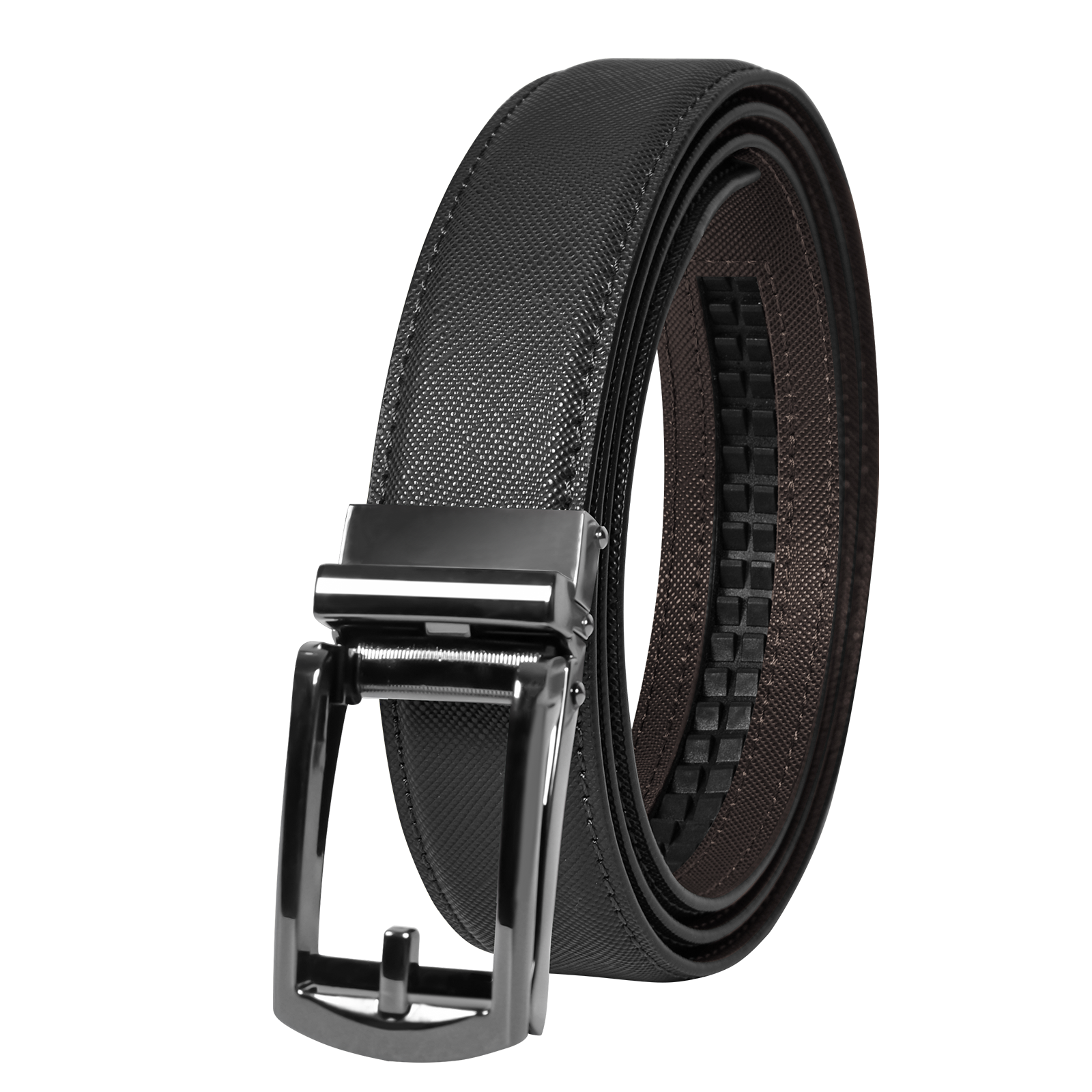 ［30%OFFクーポン対象・5のつく日P10倍］ベルト メンズ オートロック式 本革 穴なし 無段階調整 サイズ調整可能 バイカラー 紳士ベルト カジュアル ビジネス |  | 07