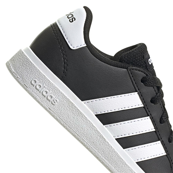 adidas アディダス スニーカー キッズ 靴 黒 ブラック 通学