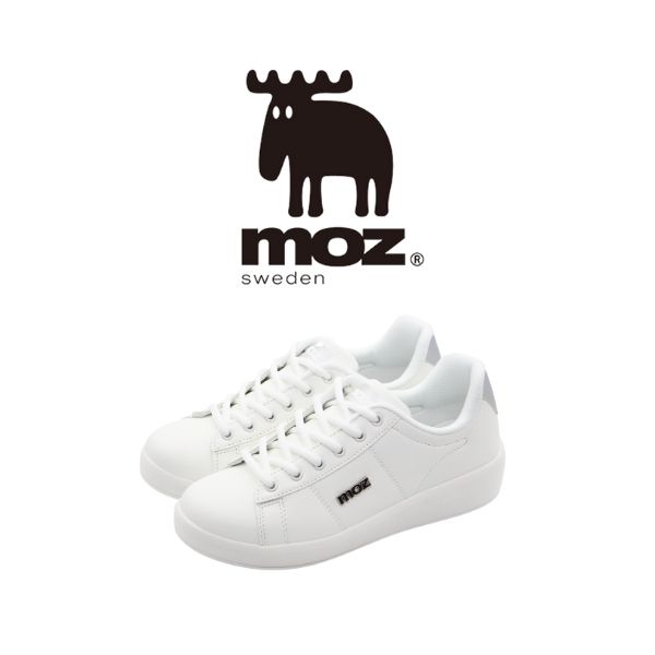 モズ スニーカー レディース キッズ 子供 靴 白 ホワイト 黒 ブラック