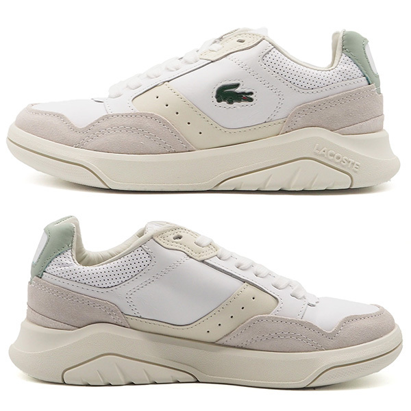LACOSTE（ラコステ） スニーカー レディース 靴 白 ホワイト シンプル