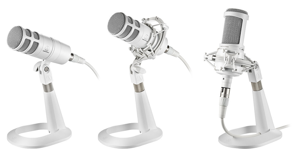オーディオテクニカ（audio-technica） AT8703 WH マイクスタンド 卓上