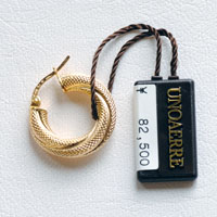 UNOAERRE（ウノアエレ） UNOAERRE K18YGイエローゴールド フープピアス