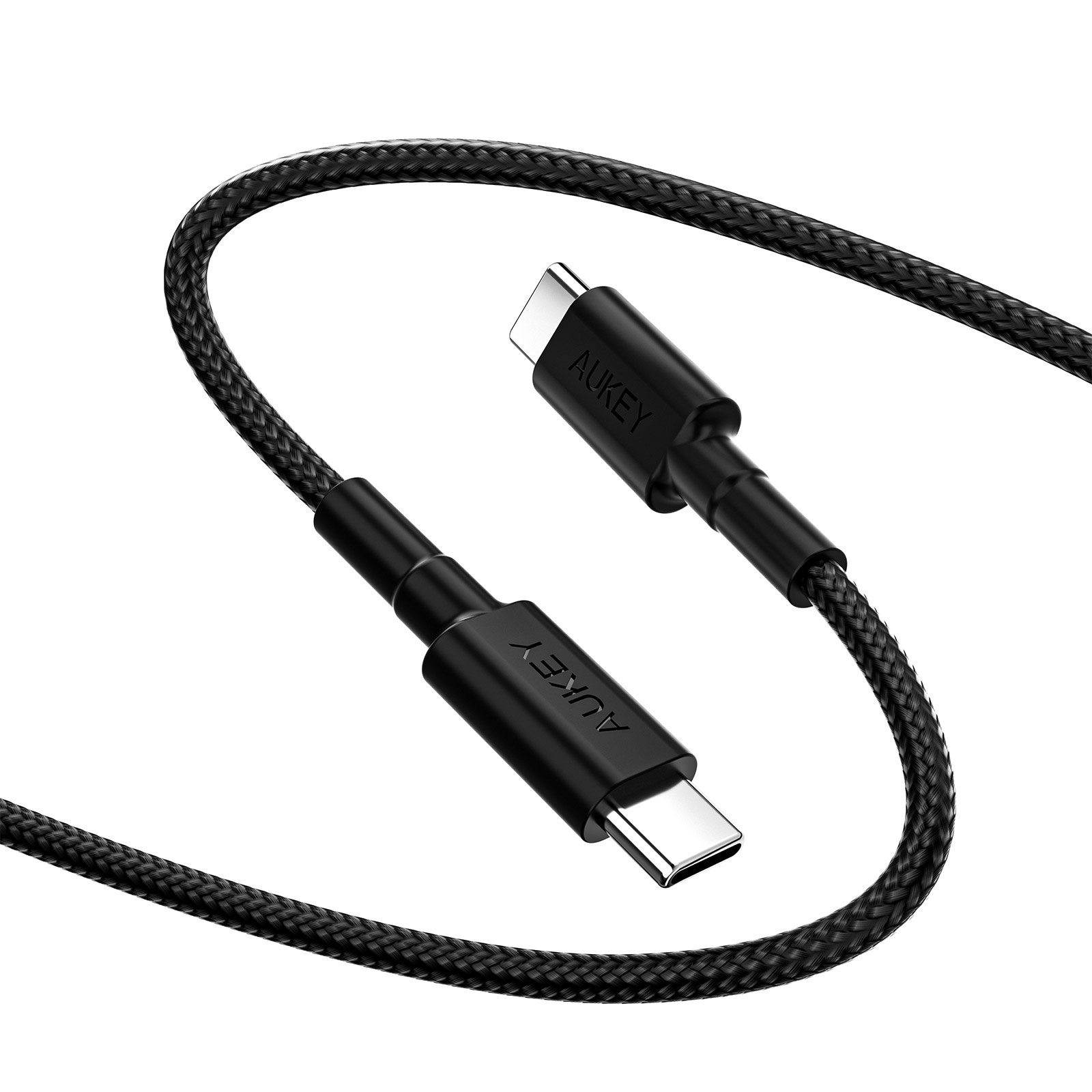 AUKEY　ケーブル Circlet Series ブラック USB-C to Lightning MFi認証済み 急速充電 長さ10cm Black [USB Power Delivery対応]　CB-CL16-BK