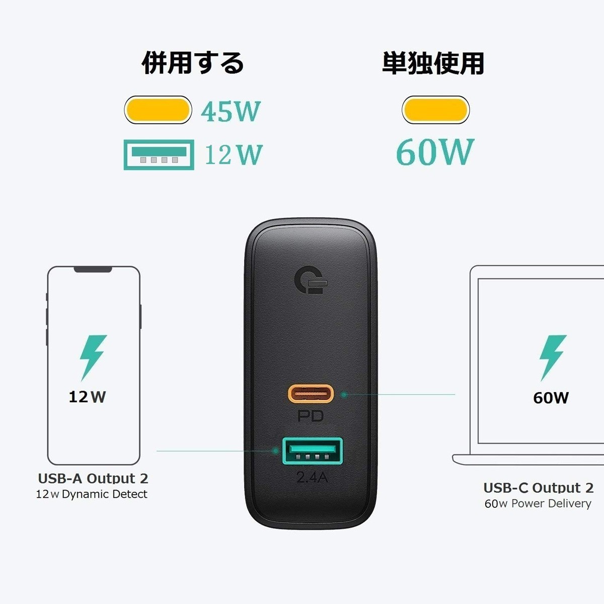 お得セット 急速充電器+ライトニングUSB充電ケーブル AUKEY オーキー CCB-02 PA-D3-BK+タイプC タイプA to  Lightning :aukey-ccb-02:MikimotoBeans Store Yahoo!店 - 通販 - Yahoo!ショッピング