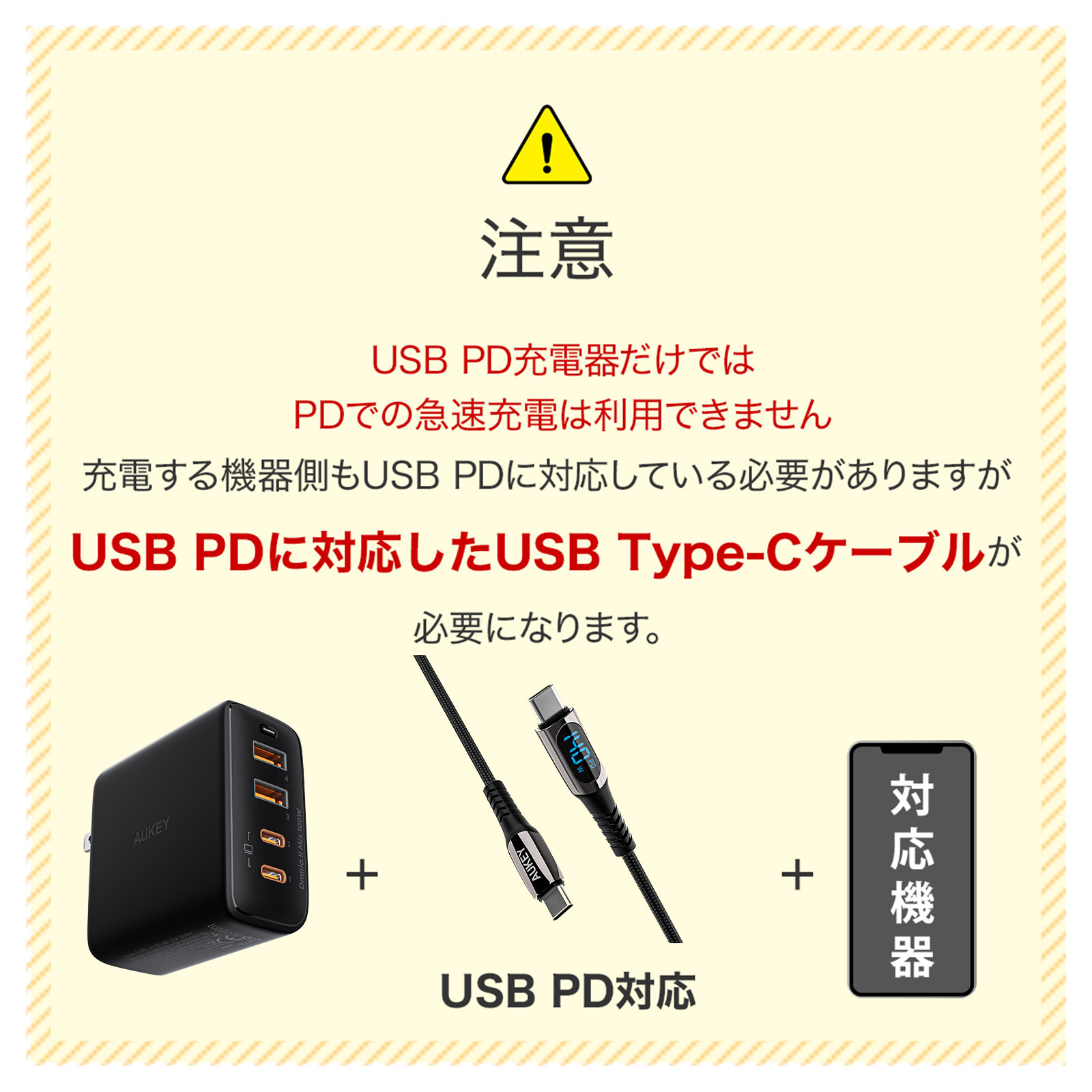 USB充電器 ACアダプター USB Type-A USB-A Type-C USB-C 4