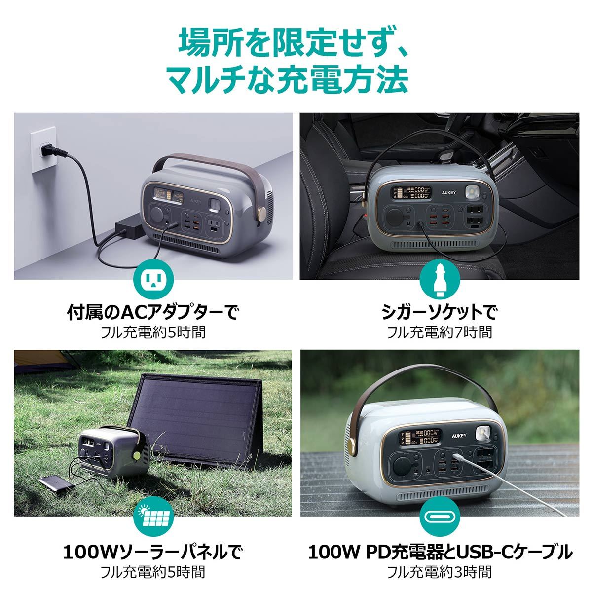 【公式店2年保証】AUKEY ポータブル電源 大容量 約300Wh PS