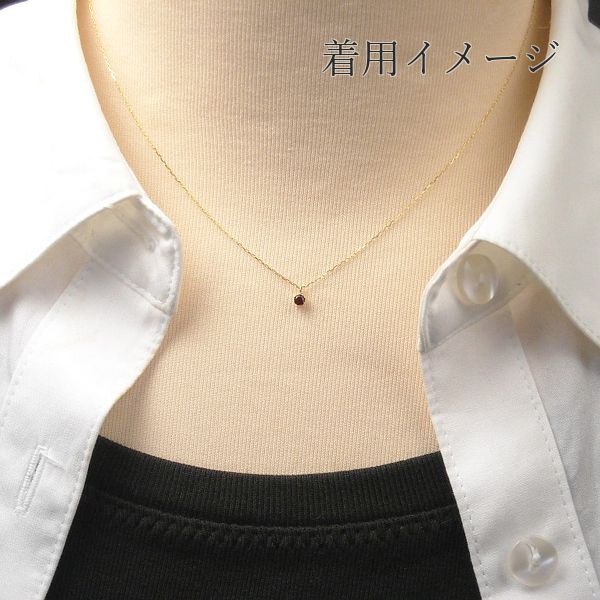 ネックレス ガーネット アメジスト アクアマリン ジルコニア ムーンストーン ペリドット トパーズ 誕生石 天然石 k18 18金ゴールド 18k ギフト ペンダントの画像