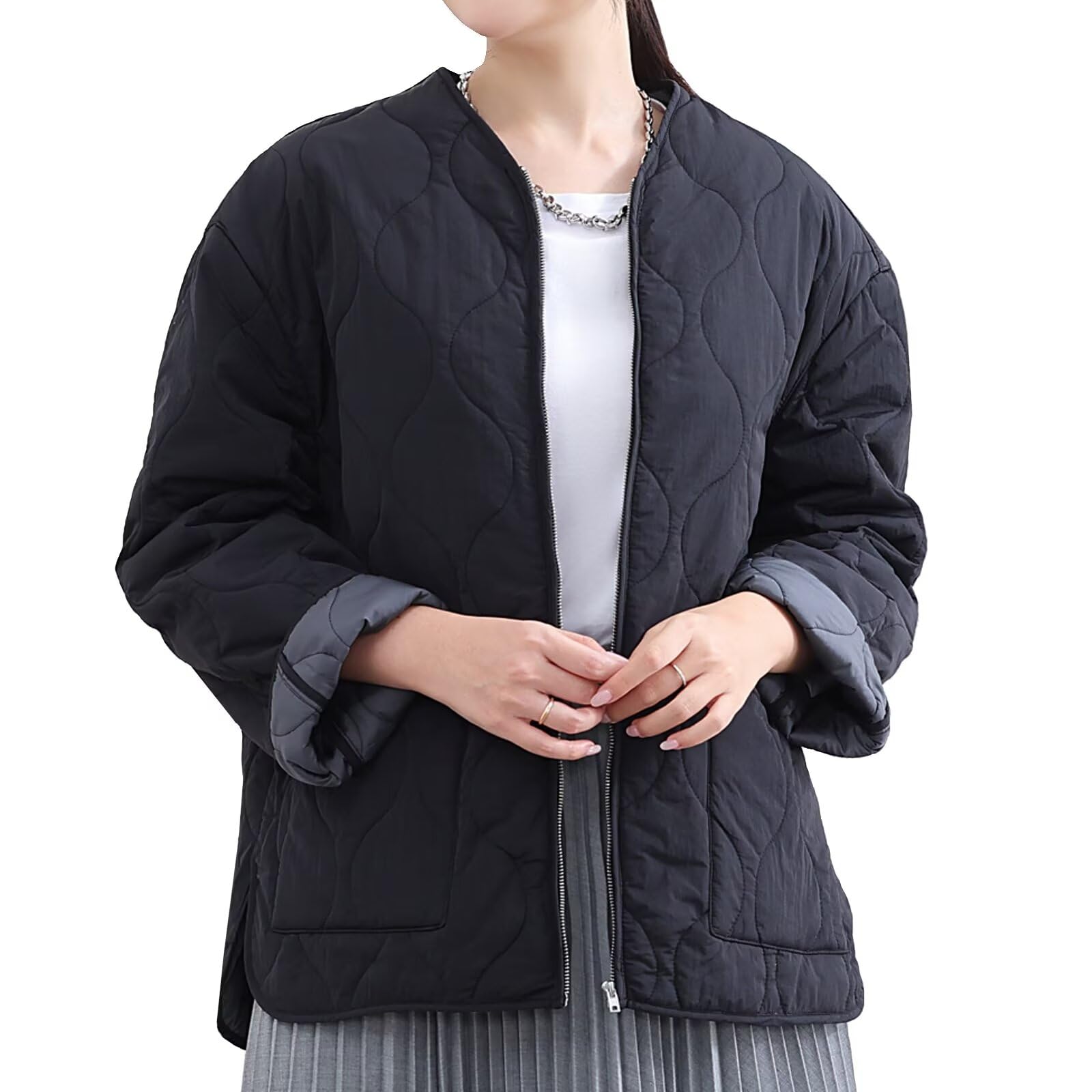 キルティングコート レディース アウター キルティングジャケット ノー
