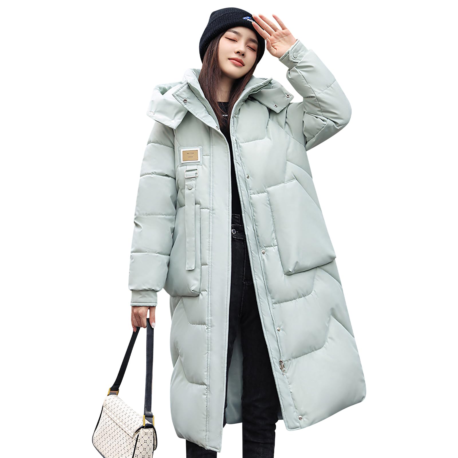 ロングジャケット レディース 冬 大きいサイズ ベンチコート フード