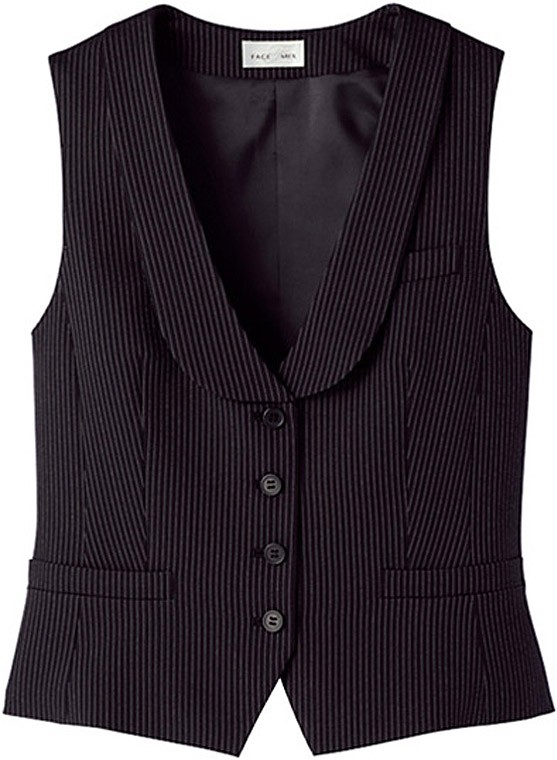 ベスト レディス 事務服 ホテル制服 バーテンダー ソムリエ レストラン コンシェルジュ FV1300L ボンマックス（ユニフォーム） 襟付ベスト レディスショール