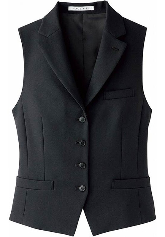 ベスト レディス衿付ベスト ホテル制服 バーテンダー ソムリエ ラウンジ コンシェルジュ FV1303L ボンマックス（ユニフォーム） ベスト レディス衿付ベスト