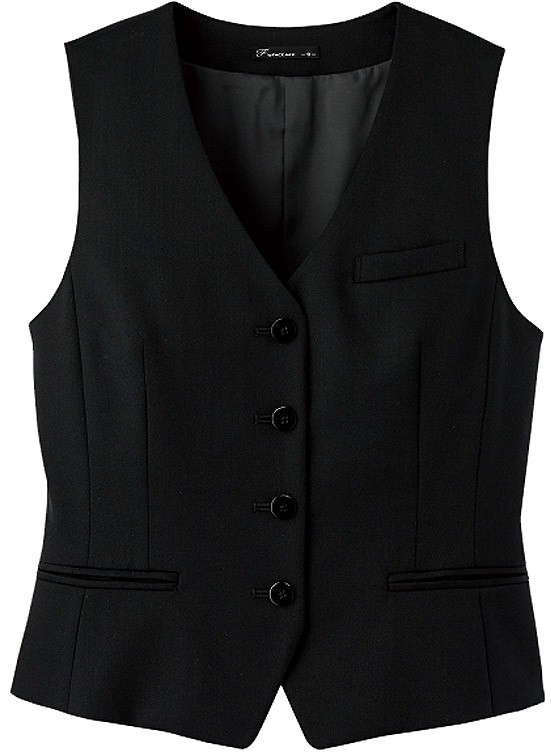 ベスト レディス衿付ベスト ホテル制服 バーテンダー ソムリエ ラウンジ コンシェルジュ FV1303L ボンマックス（ユニフォーム） ベスト レディス衿付ベスト