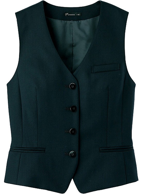 ベスト レディス衿付ベスト ホテル制服 バーテンダー ソムリエ ラウンジ コンシェルジュ FV1303L ボンマックス（ユニフォーム） ベスト レディス衿付ベスト