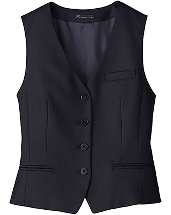 襟付ベスト レディスショールカラーベスト ホテル制服 カフェ レストラン バーテンダー FV1302L ボンマックス（ユニフォーム） 襟付ベスト レディスショール